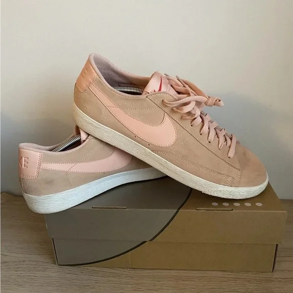 Nike SB Blazer Low Pink Orange Suede Lace-Up Sneakers 371760-801- Mens Size 12 - Picture 9 of 11